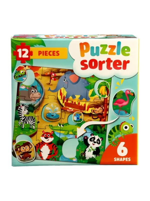 Sorter puzzle 12pcs, 6 shapes Sorter puzzle 12pcs, 6 shapes