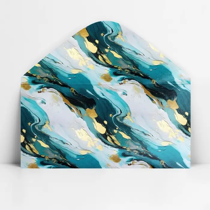 Конверт для денег «Мрамор зелёный», 16.5 х 8 см