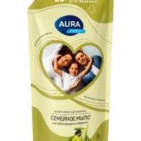 Жидкое мыло Aura с антибактериальным эффектом Олива и сок алоэ, 1 л.