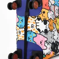 Чехол для чемодана &laquo;Котики&raquo;, 28", разноцветный