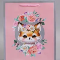 Пакет подарочный ламинированный "Милый котик" 26 х 12 х 32 см