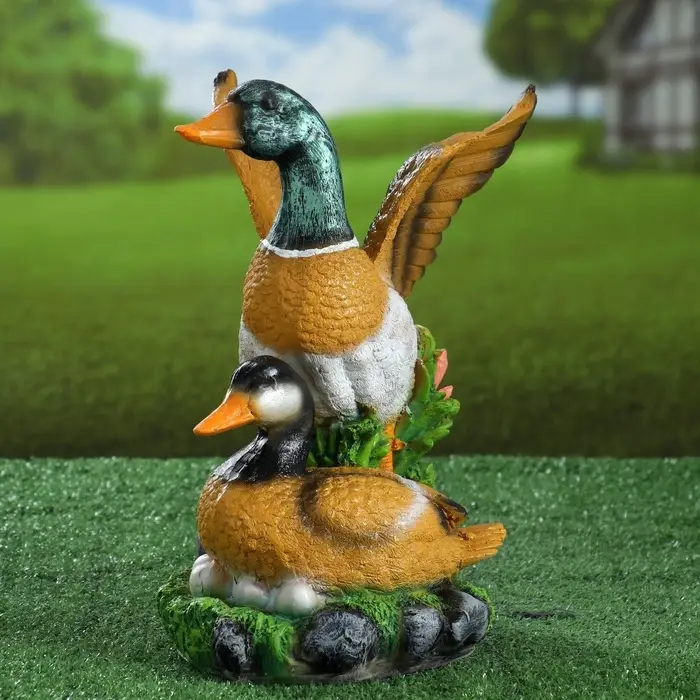 Садовая фигура из полистоуна «Утка с селезнем», 24×17×35 см Садовая фигура из полистоуна «Утка с селезнем», 24×17×35 см