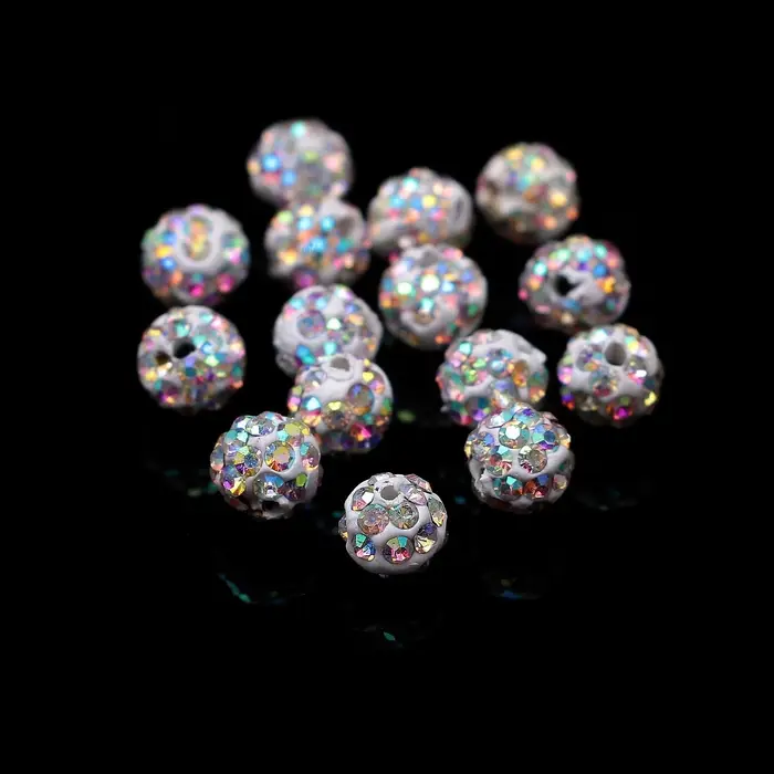 Бусина &laquo;Шамбала&raquo; 6 мм, набор 15 шт. радужная