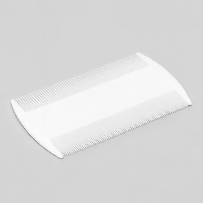 Расчёска для вычесывания блох, 8,8 х 5,2 см, белая