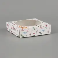 Коробка подарочная самосборная с окном &laquo;Для тебя&raquo;, 11.5&times;11.5&times;3 см