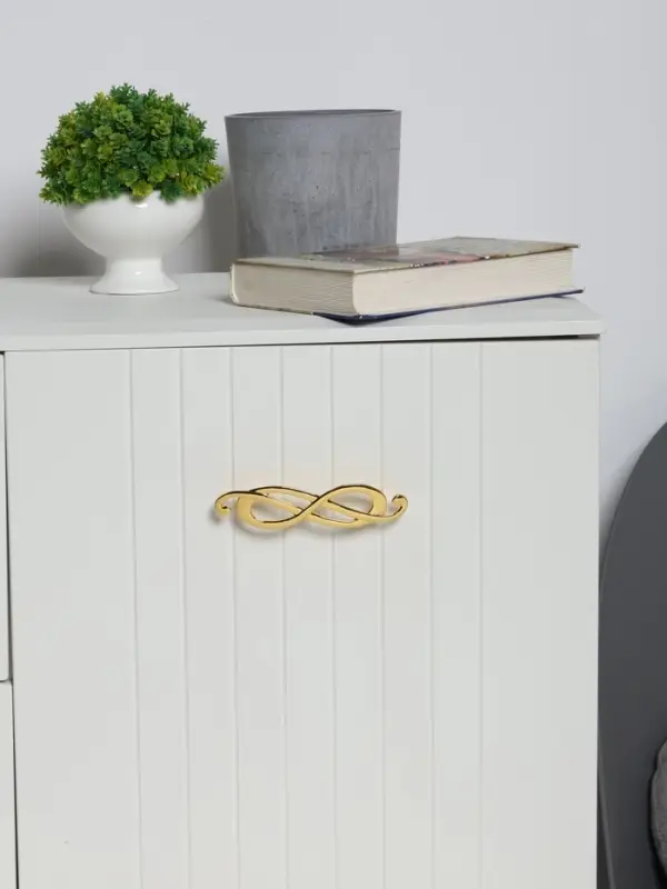 Ручка-скоба мебельная РС148GP, м/о 96 мм, цвет золото