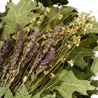 Веник для бани, дубовый, 55 см, с букетом из трав, &laquo;Добропаровъ&raquo;