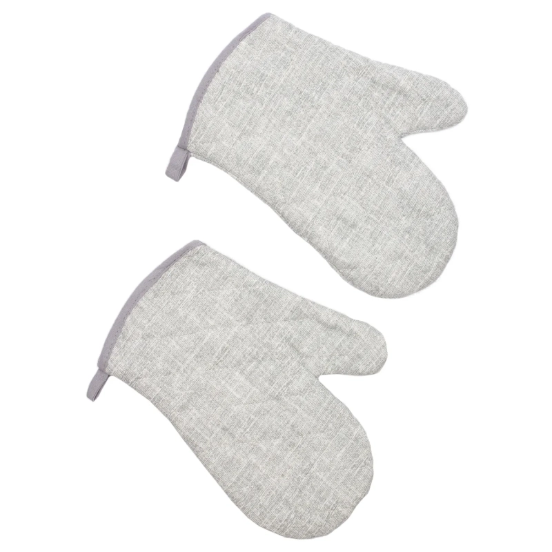 Набор кух. (рукавица стег.18х28см -2шт), рогожка, 160г/м2, Рант серый