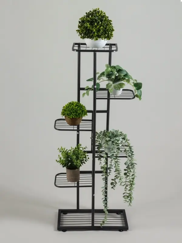 Подставка для цветов Greengo, 6 полок, 44&times;22&times;105 см, напольная, металл, тёмно-серая