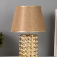 Лампа настольная RISALUX &laquo;Бабл&raquo;, 40 Вт, Е14, золотистая, 22&times;22&times;32 см