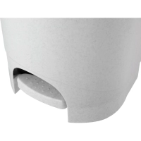 Ведро мусорное пластик 19л прям сер с пед и черн крышк мрамор 305х390х257мм