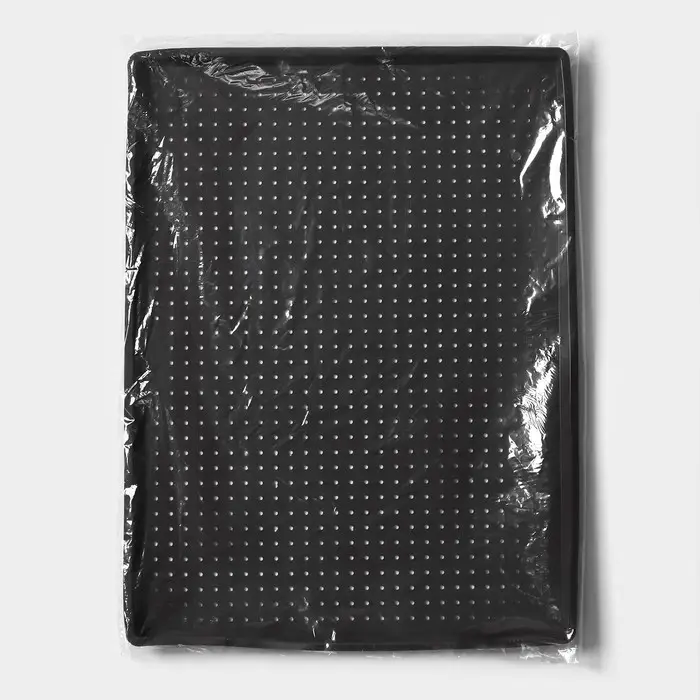 Коврик перфорированный прямоугольный Доляна, силикон, 40&times;31&times;1 см, тёмно-коричневый