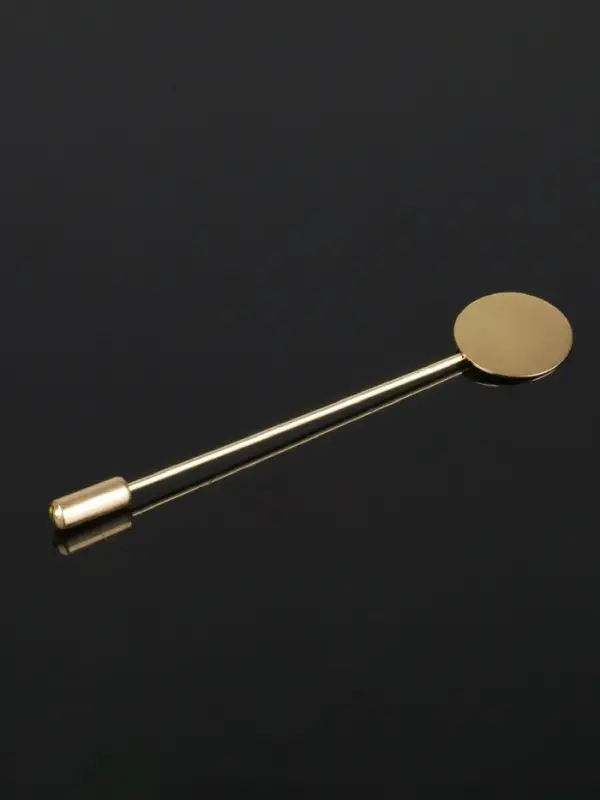 Основа &laquo;Брошь-игла&raquo; L= 7.2 см, площадка 1.5 см (набор 5 шт.), цвет золото