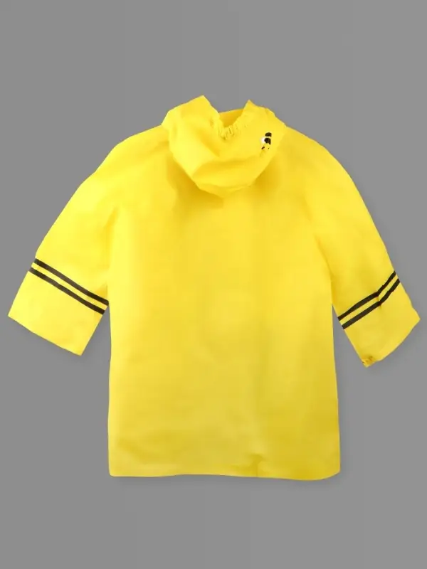 Дождевик детский &laquo;Пчёлки&raquo; на кнопках с капюшоном, размер M, рост 100-110 см, жёлтый