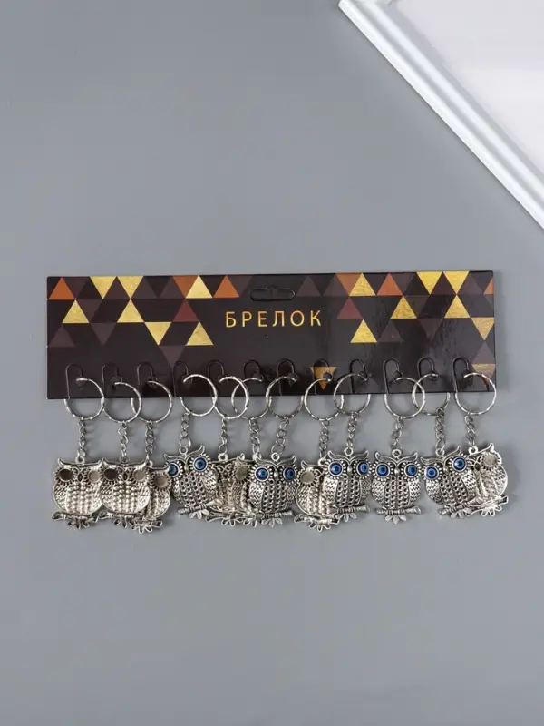 Брелок для ключей на кольце &laquo;Филин от сглаза&raquo;, металл, 4.5&times;2.7 см