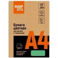 Бумага цветная Выбор есть (А4,80г,зеленый интенсив) пачка 500л