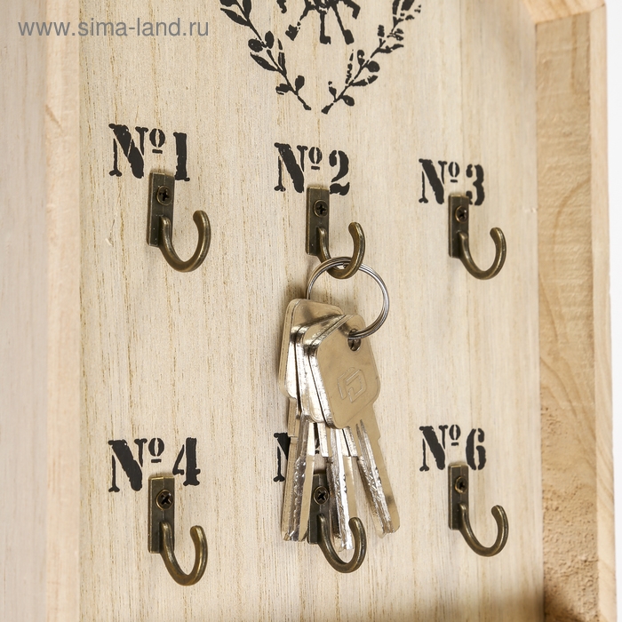 Крючки декоративные 6 крючков Крючки декоративные 6 крючков "Домик с ключами" 30х20х2,6 см