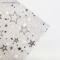 Бумага упаковочная крафт &laquo;Звёздочки&raquo;, 70&times;100 см