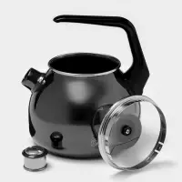 Чайник Bon appetit, 3 л, со свистком, индукция, эмалированная сталь, серый