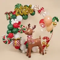 Воздушный шар фольгированный 46" «Новогодний олень», под воздух