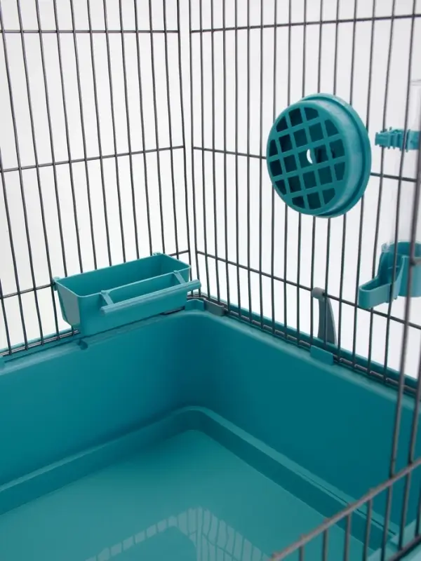 Клетка для птиц &laquo;Пижон&raquo;, разборная, 42&times;30&times;62.7 см, укомплектованная, бирюзовая