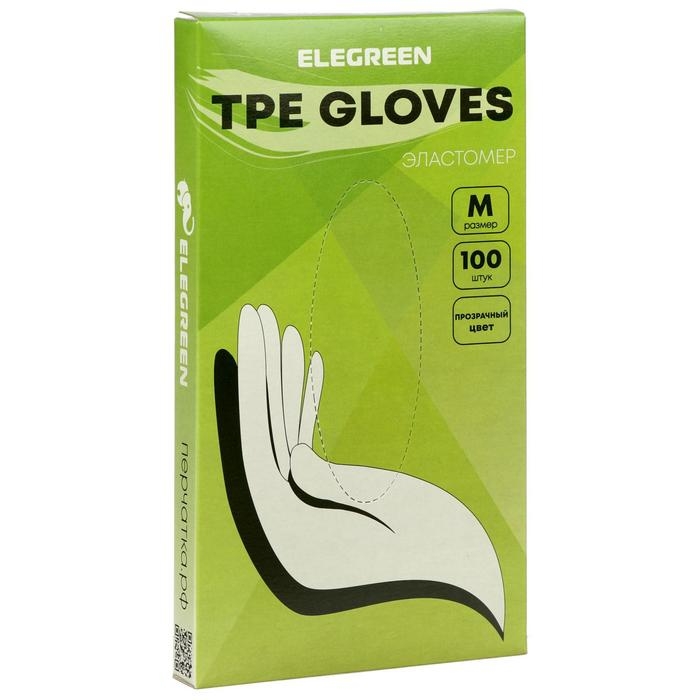 Перчатки одноразовые ТПЭ, 100 шт размер M Перчатки одноразовые ТПЭ, 100 шт размер M