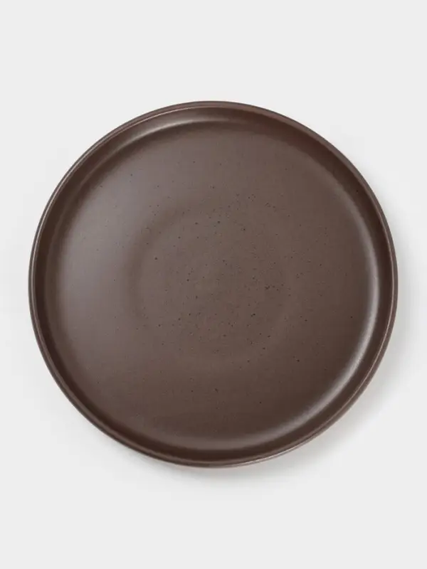 Тарелка Доляна 20х2 см "Гранит" коричневый