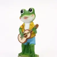 Садовая фигура из полистоуна &laquo;Лягушонок с гитарой&raquo;, 8.5&times;11&times;25 см, Greengo