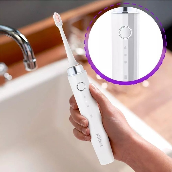 Электрическая зубная щётка КТ-2954, 3 режима, 3 насадки, белый Электрическая зубная щётка КТ-2954, 3 режима, 3 насадки, белый