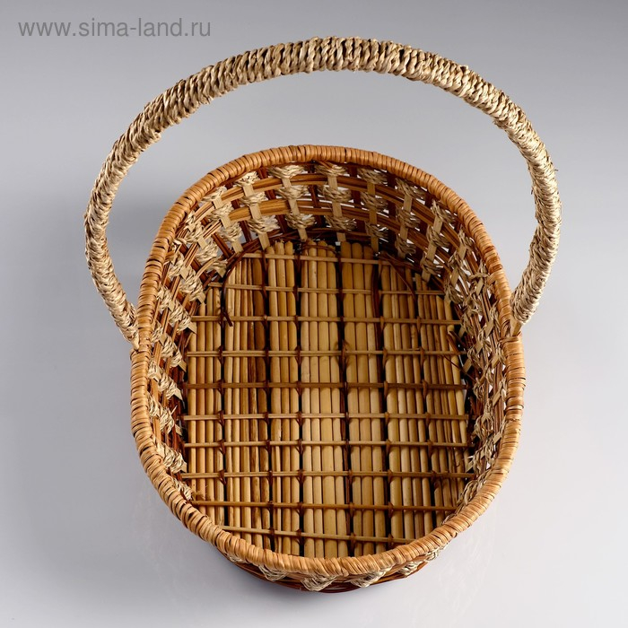 Корзина плетеная, 25×32×8/34 см, ротанг, сыть Корзина плетеная, 25×32×8/34 см, ротанг, сыть