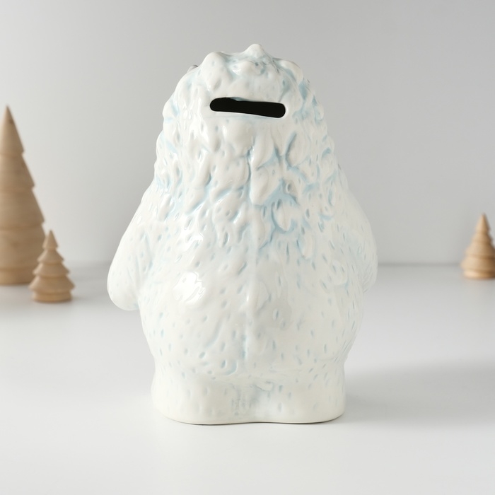 Копилка керамика  Копилка керамика "Снежный человек с гирляндой" 11,2х13х18 см