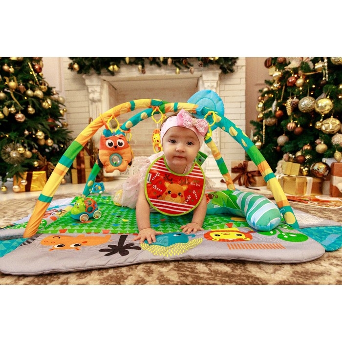 Развивающий коврик с дугами «Друзья Африки», квадратный, 76х76х0,5 см Развивающий коврик с дугами «Друзья Африки», квадратный, 76х76х0,5 см