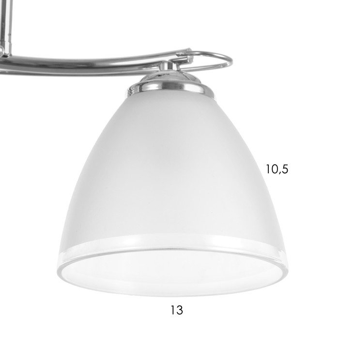 Люстра 1084/2SL 40Вт Е27 серебро 42х15х23 см BayerLux