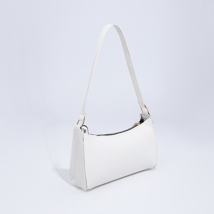 Сумка-багет на молнии, цвет белый Сумка-багет на молнии, цвет белый