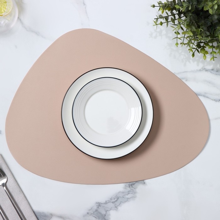 Салфетка сервировочная на стол Доляна &laquo;Тэм&raquo;, 45&times;35 см, цвет персиковый