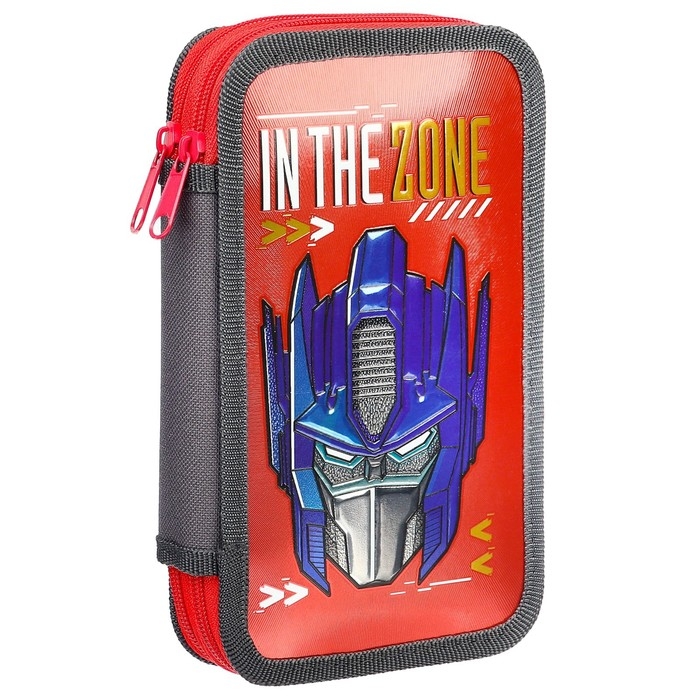 Пенал каркасный с эффектом металлик, 2 секции, 125х205х40 мм, ламинированный картон, Трансформеры Пенал каркасный с эффектом металлик, 2 секции, 125х205х40 мм, ламинированный картон, Трансформеры