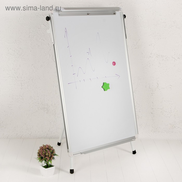 Флипчарт-магнитно-маркерная доска, регулируется по высоте, размер доски — 60 × 90 см Флипчарт-магнитно-маркерная доска, регулируется по высоте, размер доски — 60 × 90 см