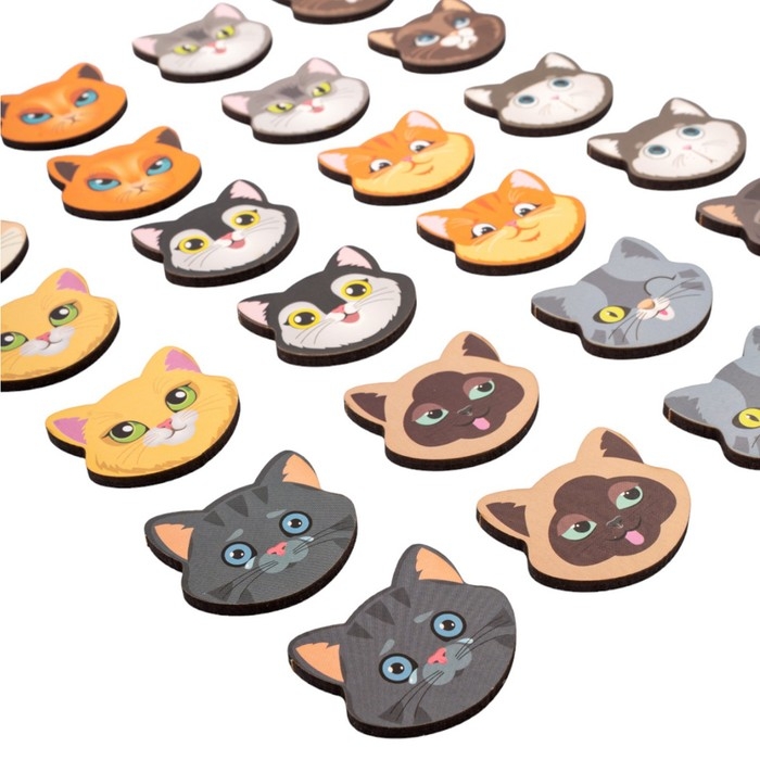 Игра настольная мемо «Коты» Far far land wood (24 фишки в коробке) Игра настольная мемо «Коты» Far far land wood (24 фишки в коробке)