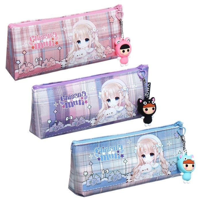 Пенал школьный на молнии Пенал школьный на молнии "Аниме", микс