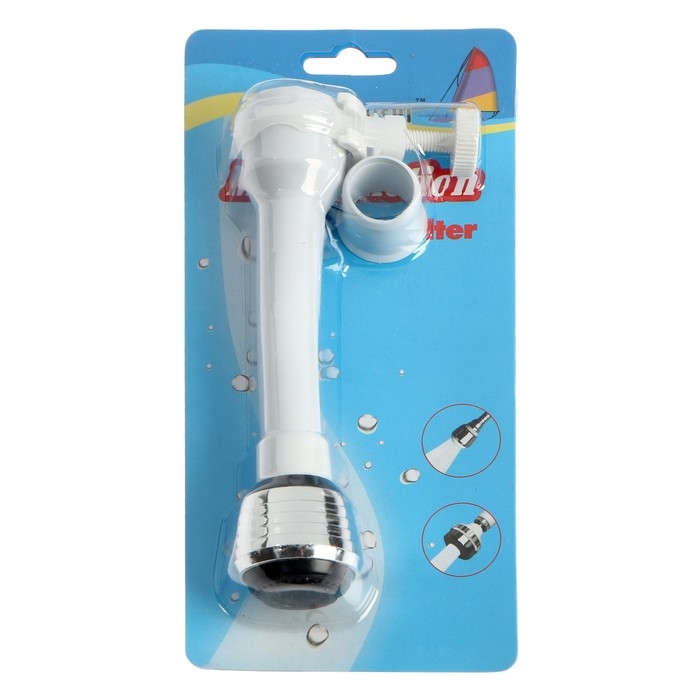 Аэратор ZEIN, 2 режима, белый гибкий шланг на хомуте, универсальный Аэратор ZEIN, 2 режима, белый гибкий шланг на хомуте, универсальный