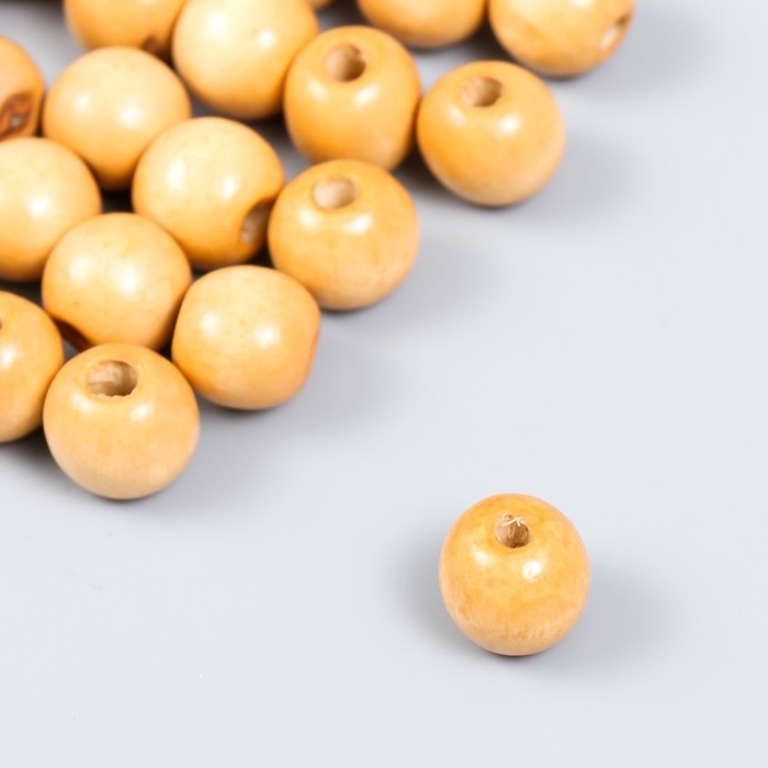 Бусины деревянные Бусины деревянные "Астра" круглые, 16 мм, 50 гр, натуральное дерево