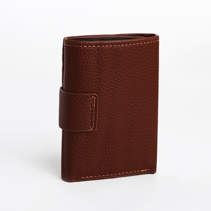 Портмоне мужское на магните, отдел для купюр, для карт, для монет, цвет коричневый Портмоне мужское на магните, отдел для купюр, для карт, для монет, цвет коричневый