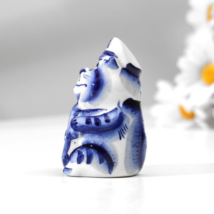 Сувенир гжель «Юнга», бело-синий,керамика, Сувенир гжель «Юнга», бело-синий,керамика,