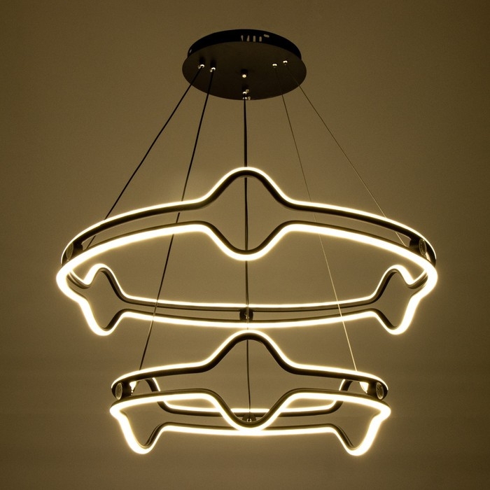 Светильник Светильник "Холтерина" LED 320Вт 3000-6000К черный 70х70х15см BayerLux