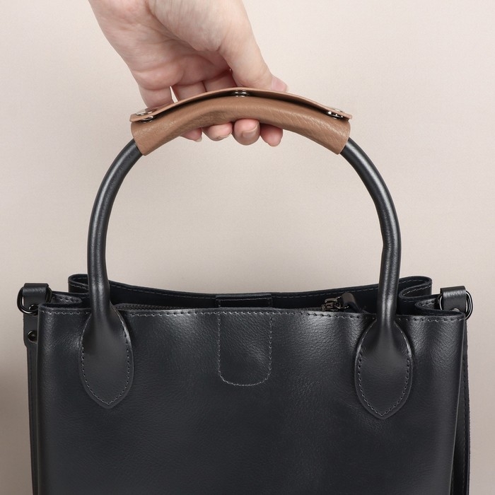 Накладки на ручку для сумки, на кнопках, 13 × 9 см, 2 шт, цвет коричневый Накладки на ручку для сумки, на кнопках, 13 × 9 см, 2 шт, цвет коричневый