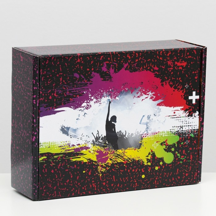 Подарочная коробка двусторонняя Подарочная коробка двусторонняя "Краски" 27 х 21 х 9 см