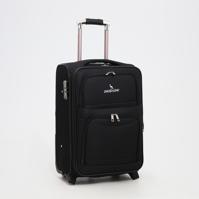 Чемодан малый 33 л (S), отдел на молнии, с расширением, кодовый замок, 3 колеса, 2 наружных кармана, цвет чёрный Чемодан малый 33 л (S), отдел на молнии, с расширением, кодовый замок, 3 колеса, 2 наружных кармана, цвет чёрный