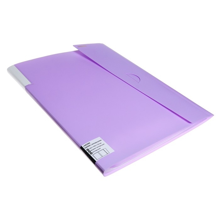 Папка 40 вкладышей А3 500 мкм deVENTE Pastel фактура Папка 40 вкладышей А3 500 мкм deVENTE Pastel фактура "песок", клапан, сиреневая