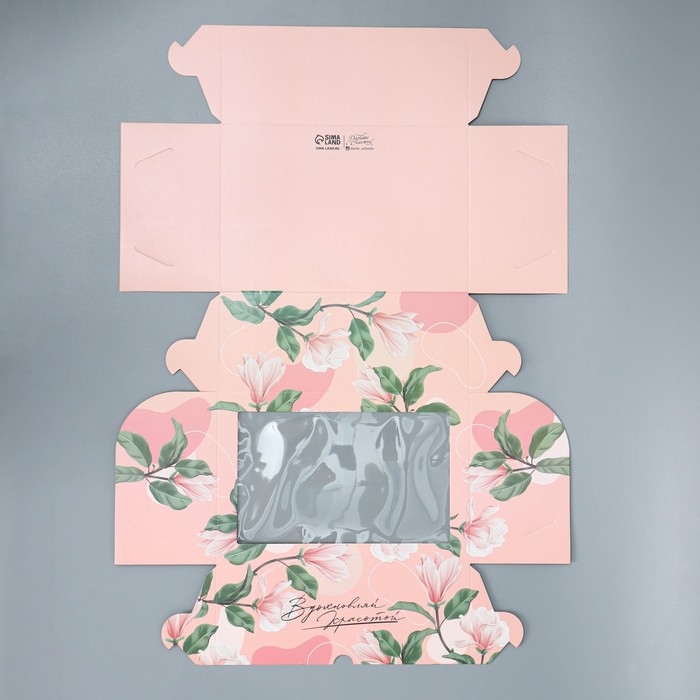 Коробка для капкейков, кондитерская упаковка двухсторонняя, 6 ячеек «Вдохновляй красотой», 25 х 17 х 10 см Коробка для капкейков, кондитерская упаковка двухсторонняя, 6 ячеек «Вдохновляй красотой», 25 х 17 х 10 см