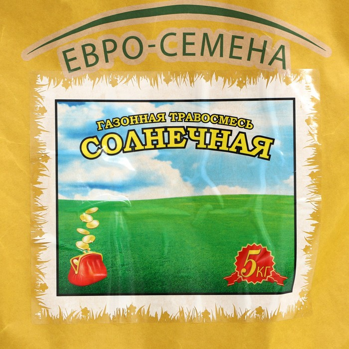 Семена Газонная травосмесь  Семена Газонная травосмесь "Солнечная" Эконом серия, 5 кг